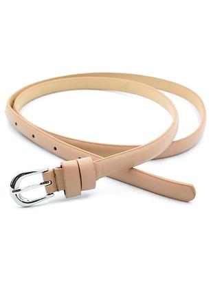 Жіночий ремінь 1,3 х 110 см weatro бежевий (пудровий) zhn-kz-kit13-070