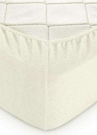 Тм tag простынь махровая на резинке (180х200х30) marshmallow