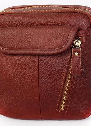 Мужская кожаная сумка 30114 коричневая