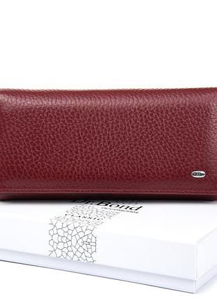 Podium кошелек classic женский кожа dr. bond w501-2 wine-red
