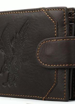 Портмоне мужское с орлом 20231 vintage коричневое
