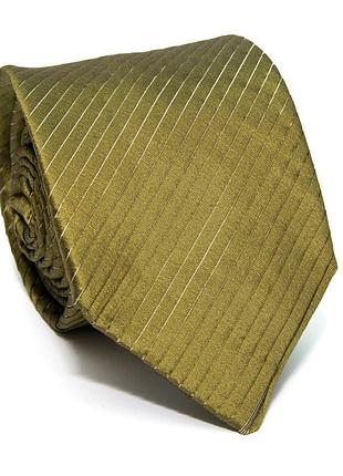 Галстук rosso fiorwntino оливковый с полосками zn-1873