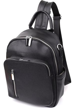 Женский рюкзак из натуральной кожи vintage 23059 черный