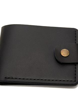 Черный кожаный мужской кошелек gofin skg-10006