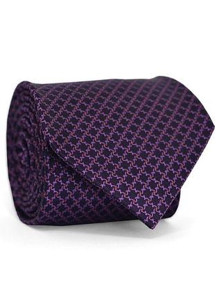 Галстук emilio corali мужской фиолетовый в ромбики gin-2168