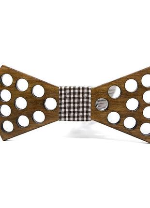 Дерев'яний темний краватка метелик gofin з отворами gbdh-8154