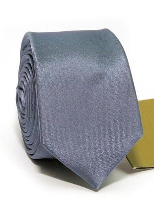 Краватка aggressive вузька сіро-синя gin-2325