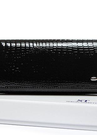 Podium кошелек lr женский кожа-лак sergio torretti w1-v black