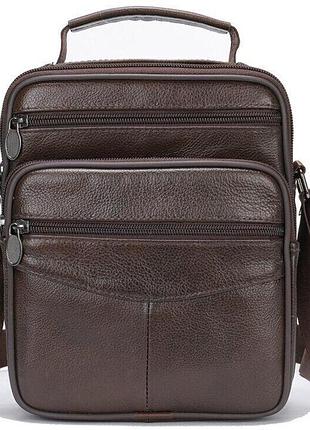 Мессенджер мужской на одно отделение 20246 vintage коричневый