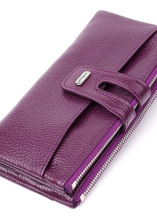 Яркий женский кошелек из натуральной кожи canpellini 20873_1 фиолетовый