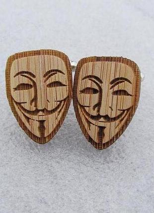 Деревянные запонки анонимус dzp-0680