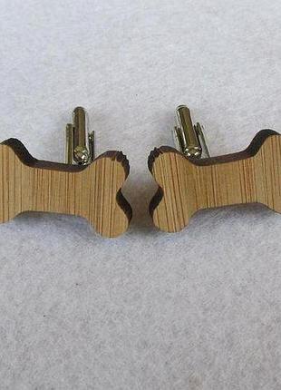 Деревянные запонки кость dzp-0685