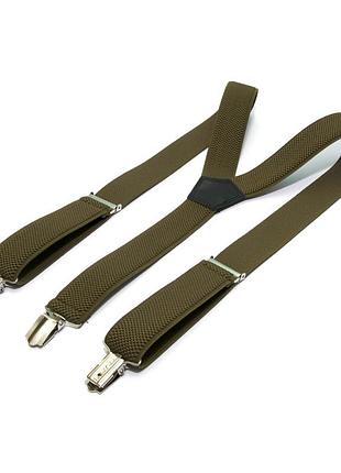 Подростковые подтяжки gofin цвета хаки 3 см pbt-4556