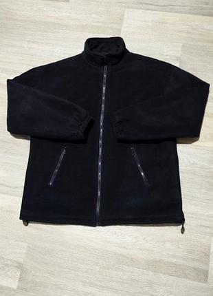 Куртка флисовая мужская чёрная размер xl