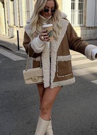 Дубленка zara 2