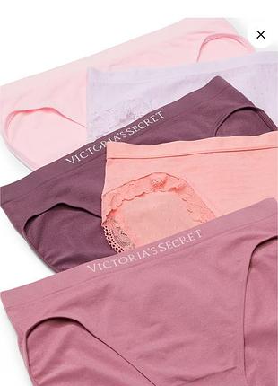 Набор бесшовных трусиков виктория сикрет victorias secret. суперцена. размер м.