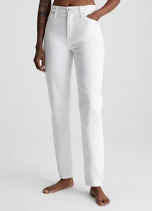 Білі джинси calvin klein оригінал high rise tapered як mom