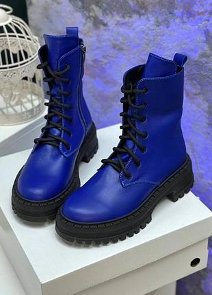 Демисезонные/зимние женские ботинки из натуральной кожи