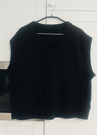 Черная жилетка zara