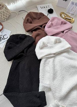 Плюшевое худи с ушками