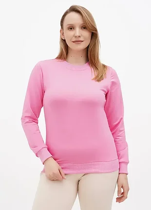 Свитшот женский тонкий, демисезонный розовый