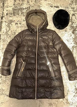 Зимняя куртка / пуховик ym6970 шоколадного цвета