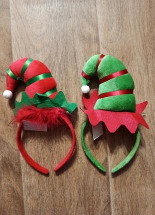 Обруч новорічна прикраса ельф, для фотосесії або доповнення костюму