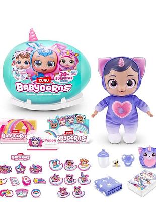 Большая интерактивная кукла babycorns -кошеница от zuru со светом и звуками