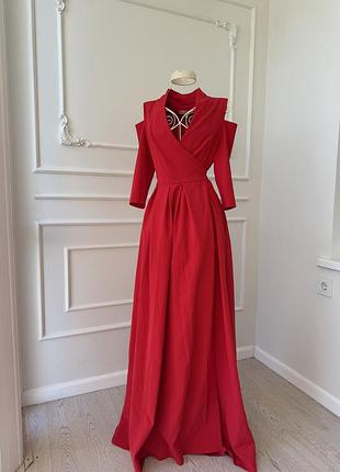 Червона вечірня сукня максі • ідеальна на новий рік / свята