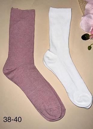 Шкарпетки котонові, високі, в рубчик розмір: 38-40