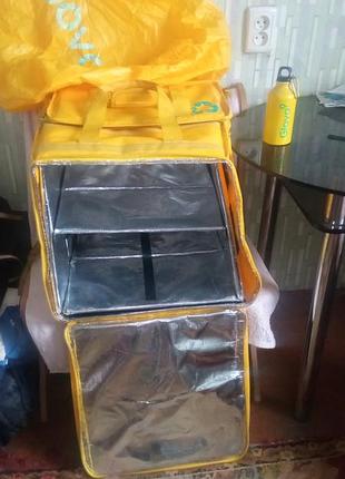 Сумка термос glovo 2025 с дождевиком рюкзак сумка-холодильник