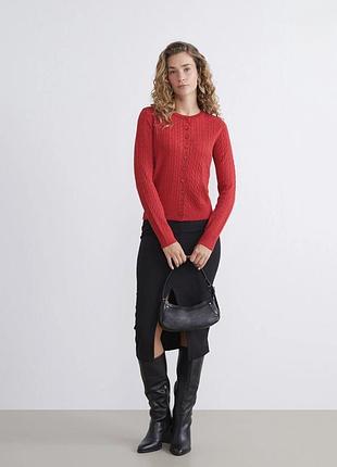 Кардиган джемпер кардиган на ґудзиках косичка л