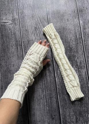 В'язані мітенки (рукавички без пальців)