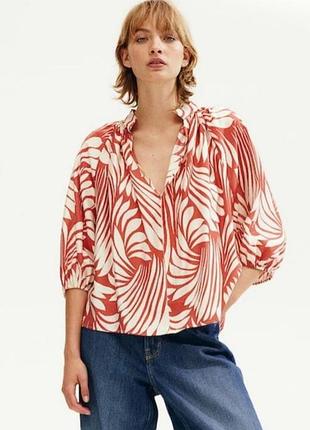 Вільна блуза h&m нова розмір м підійде на л-хл, віскозна поліестер