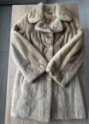 Норковая шуба греция saga furs 38 размер колотой лед