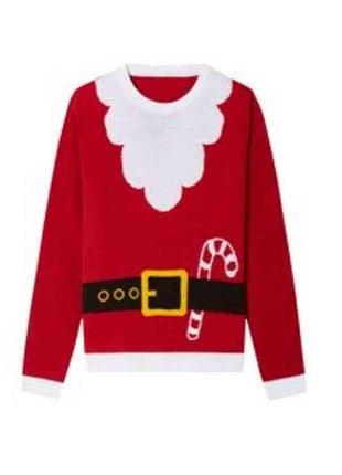 Уютный вязаный свитшот в новогодний принт