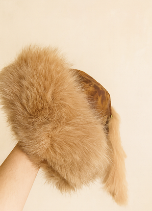 Шапка кожа / натур. мех