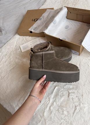 Ugg mini platform 5 см, угг на платформе