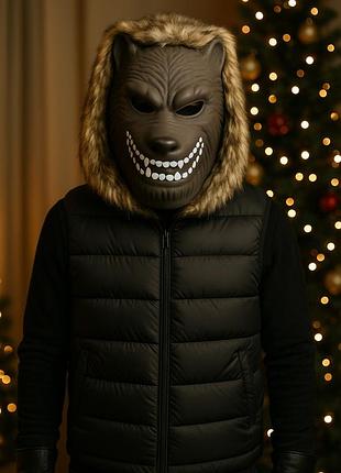 Карнавальна маска “перевертень / вовк” george — латекс + хутро, універсальний розмір