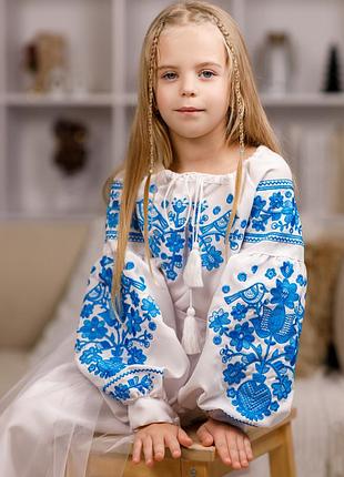 Сукня з фатином святкова вишита сукня плаття з фатином сукня з євросіткою