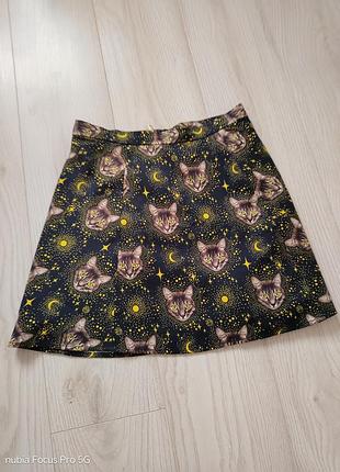Юбка с котиками monki