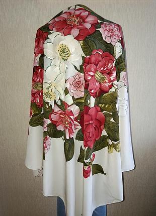 Chanel 1980-роки, шедевральная редкая винтажная огромная шелковый платок, шаль