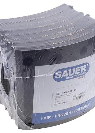 Накладка тормозная барабанного тормоза (комплект на ось) (saf 420х180 wva 19283) (sauer) (s0571928300 (sau2))