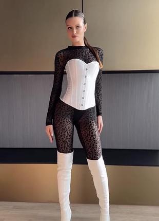 Комбинезон сетка, на фотосессию,танцы,heels,леопардовый принт