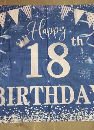 Бошшій банер, фотофон, оформлення happy 18th birthday