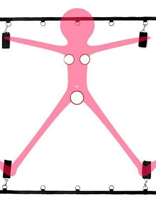 Бандаж dreamtoys ременная система для фиксации к кровати blaze bed restraint set – садо-мазо
