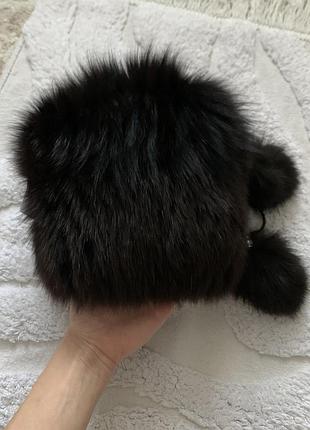 Шапка із натурального хутра песця