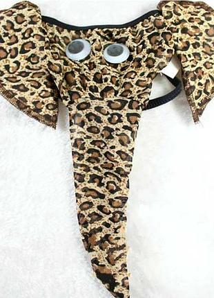 Мужские стринги "слоник" - леопард -m/l/xl