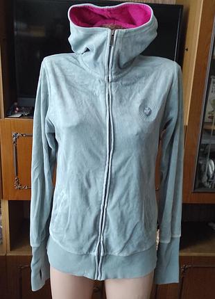 Кофта зипка с высокой горловиной