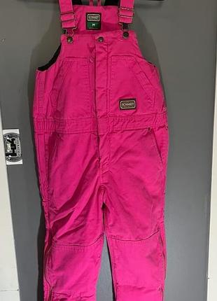 Полукомбез, лыжные брюки на девочку 10-12 лет, розовый